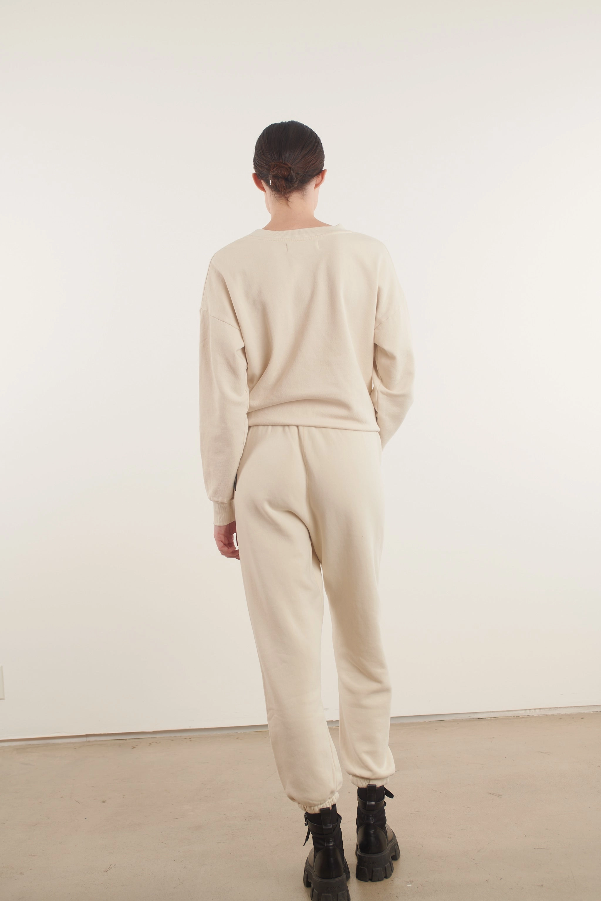 Vintage White Small Logo Sweatpants ConvertibleCollar