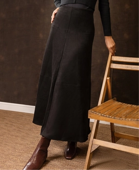 Suede Circle Maxi | Black Formal Event