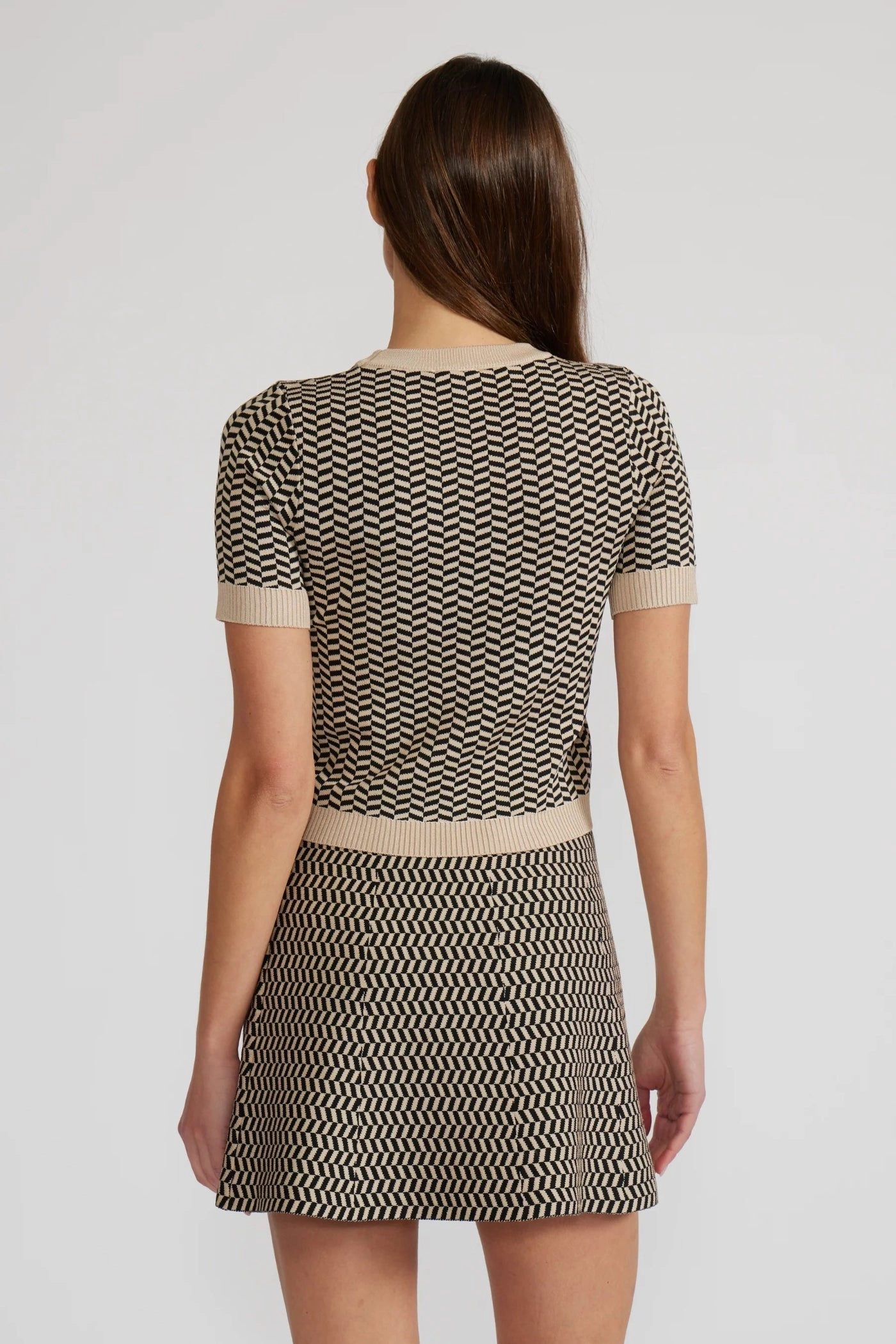 Twist Front Design WARREN PIP KNIT SKIRT