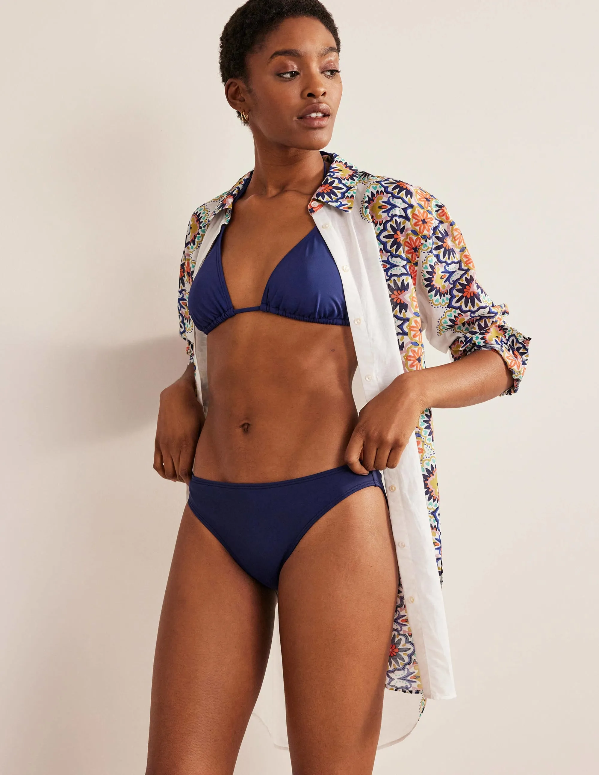 Reflective Trims Quick Release Buckle System Classic Bikini Bottoms-Navy