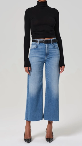 Casual Edge Morning Stroll Music Event Office Wear Lyra Wide Leg Crop in Bhodi