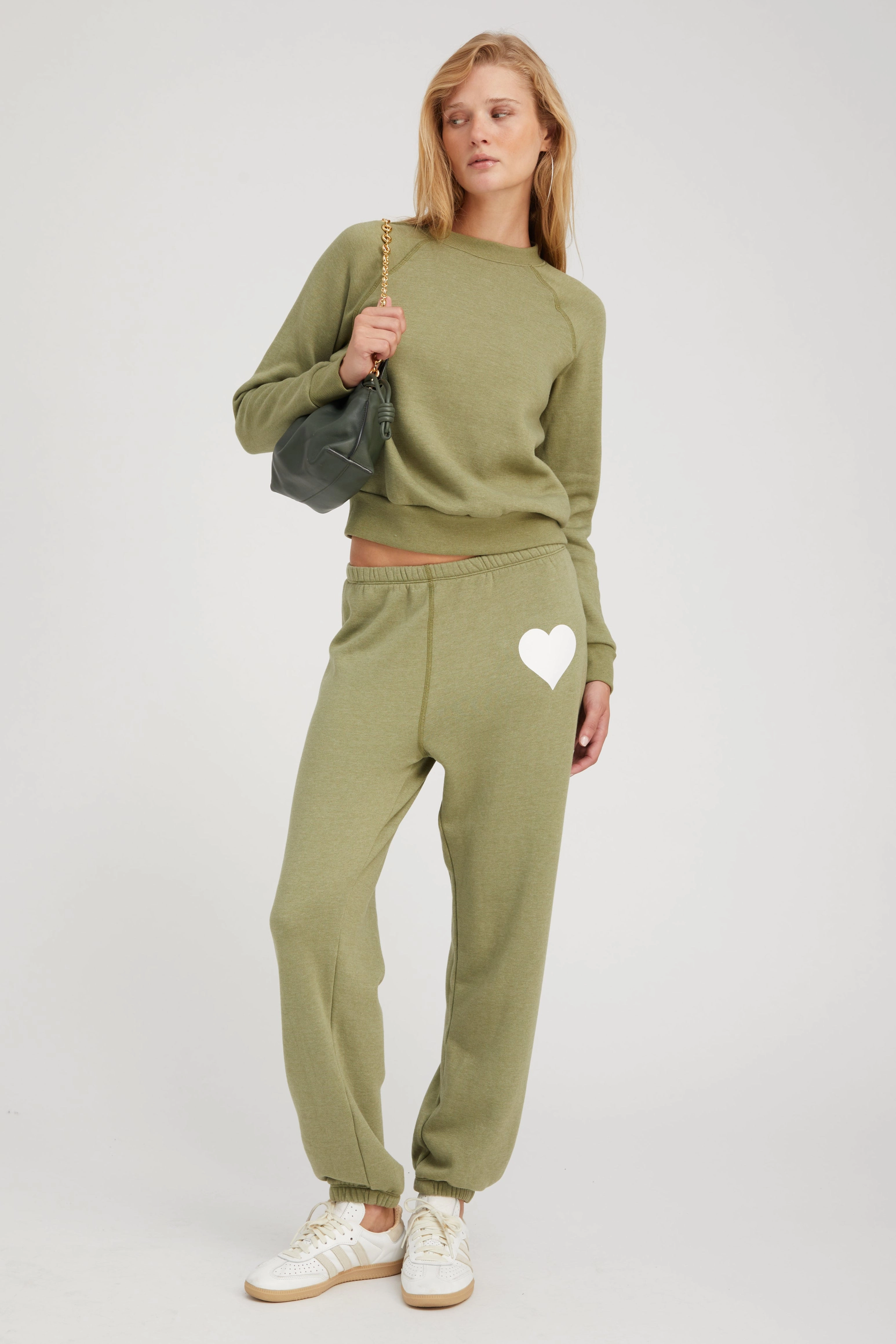Basil Heart Sweatpants ReinforcedShoulderConstruction MidweightKnit