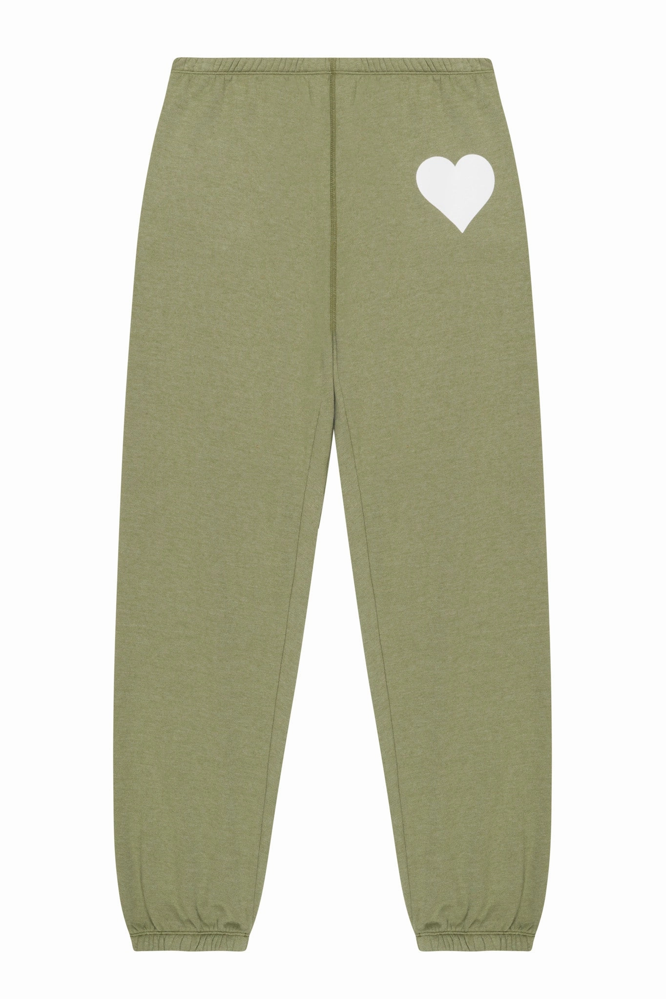 Recycled Material Blend Basil Heart Sweatpants