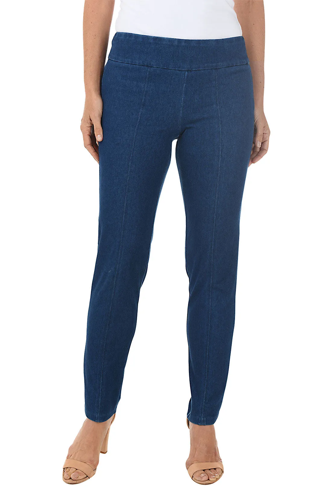 Petite Pull-On Slim Leg Denim Pant Ultimate Comfort NonSlipInnerGrip
