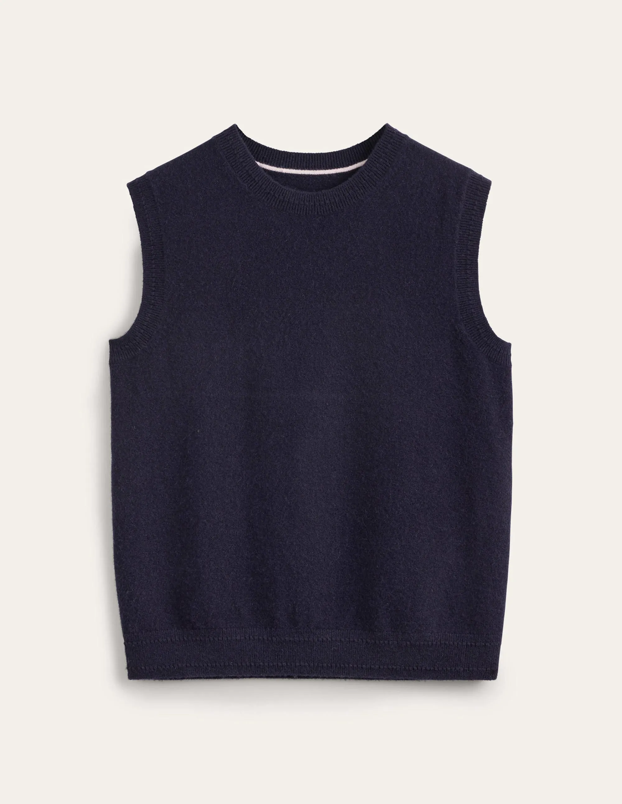 Pure Detail Reinforced Stress Points Eva Cashmere Tank-Navy