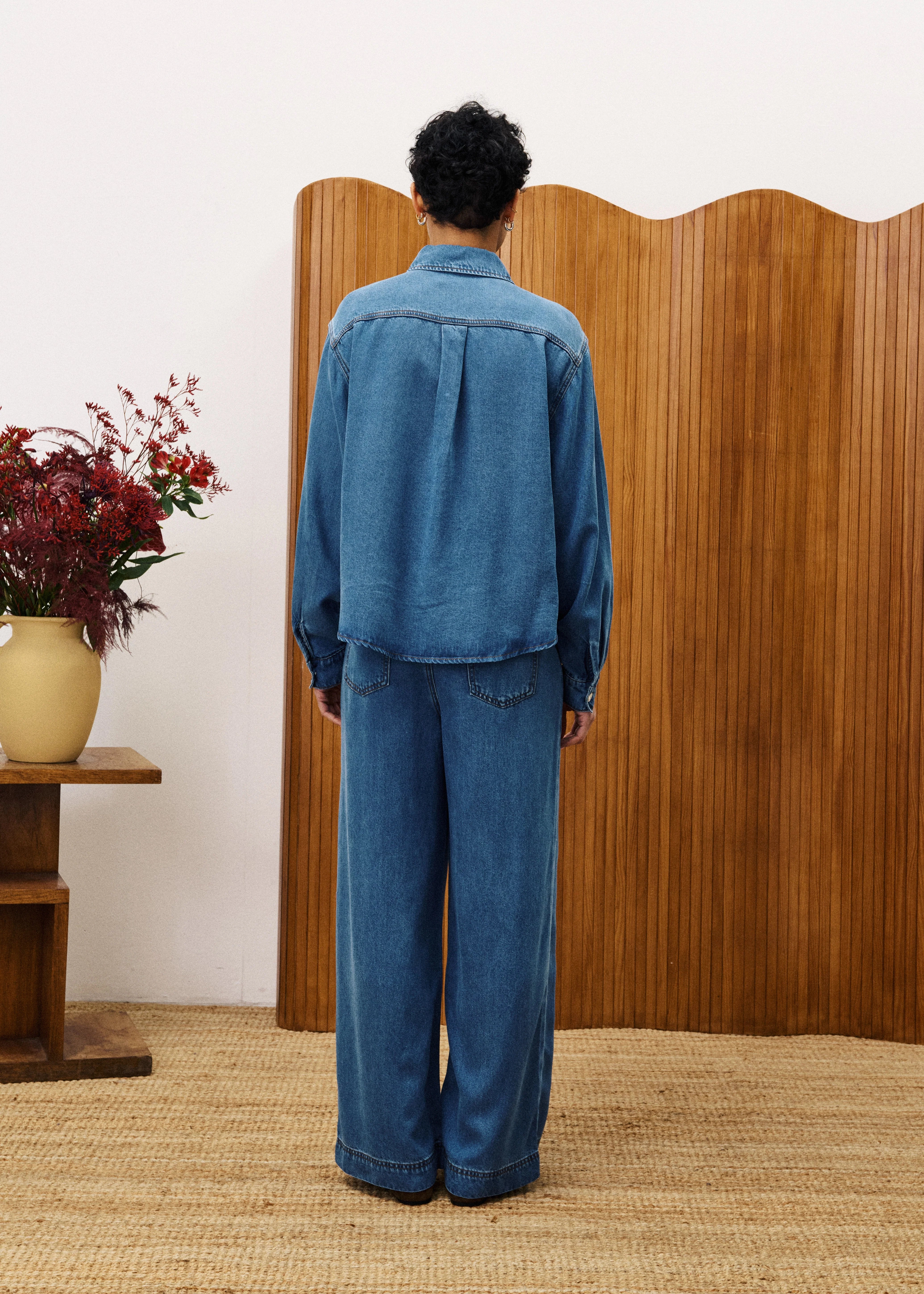 Travel Outfit BALSAMINE BLUE DENIM PANTS