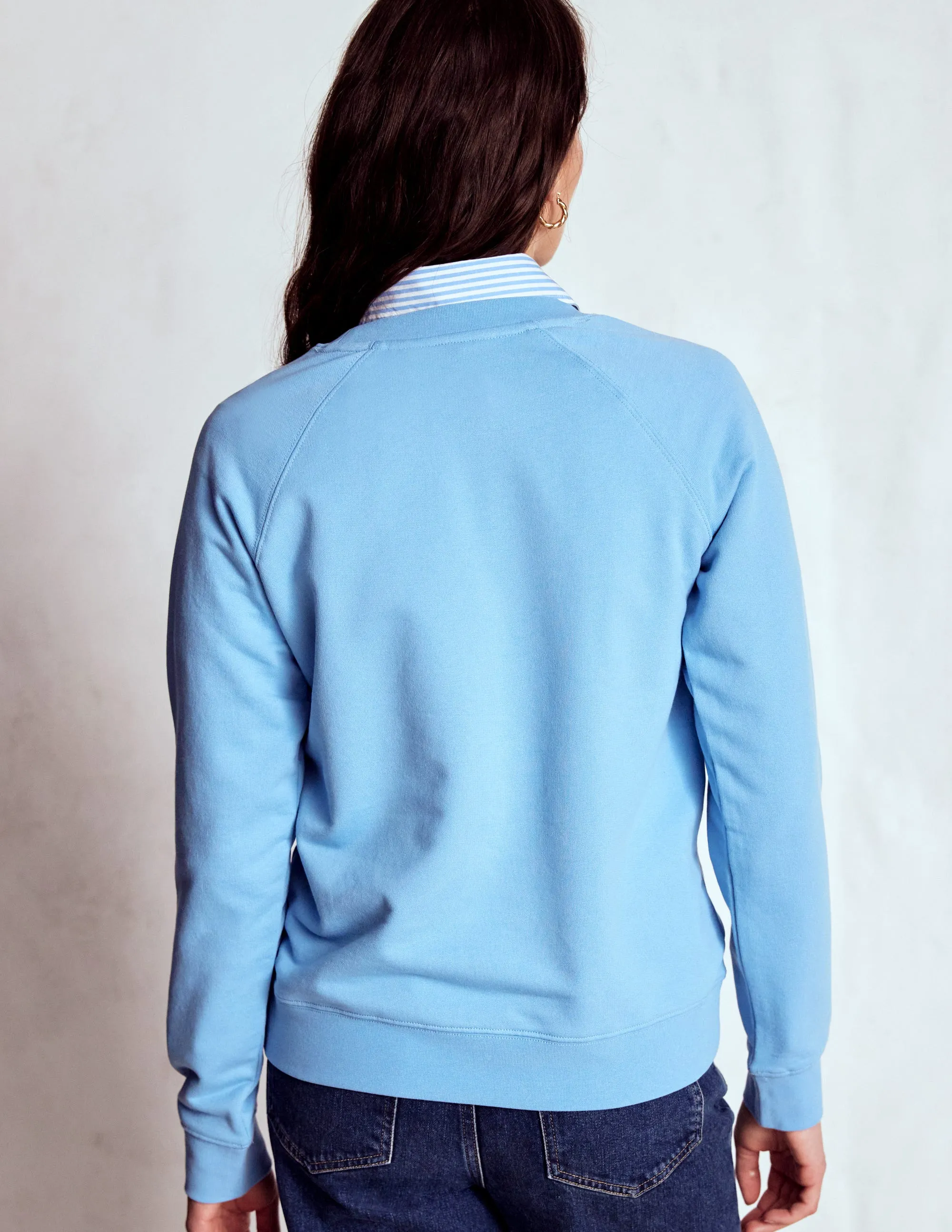 Rosa Embroidered Sweatshirt-Grumpy Cat BiodegradableFabric FlatlockSeams