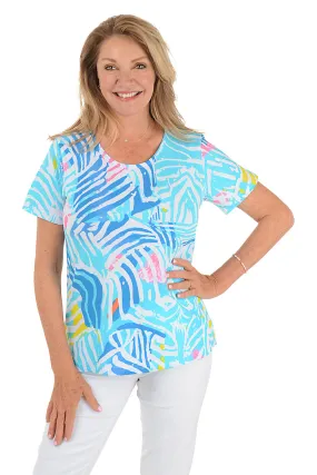 Wendy Short Sleeve Tee Placket Detailing