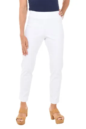 White Denim Pull-On Ankle Pant Transitional Style Refined fit