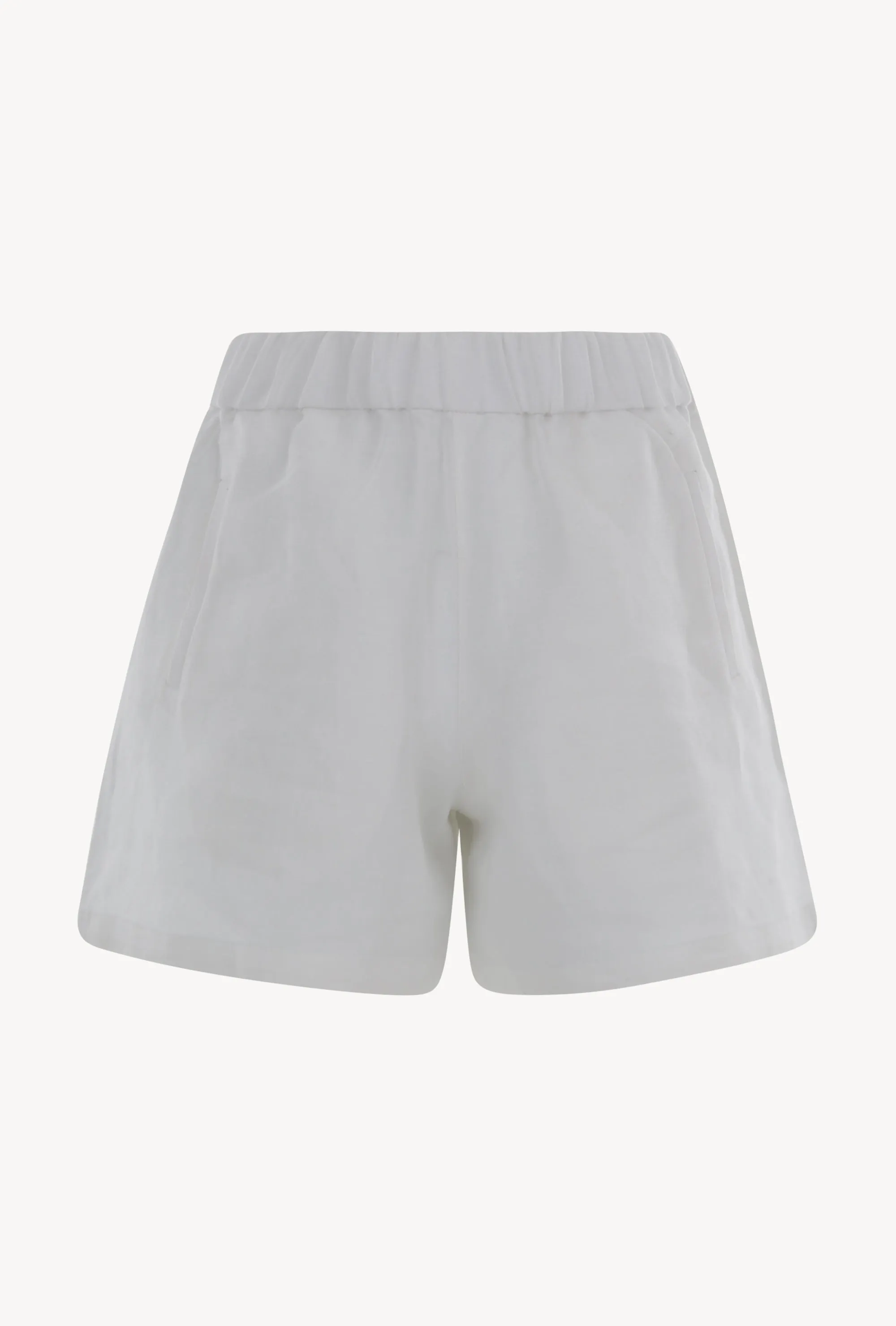White Linen Culotte Shorts Foldable style