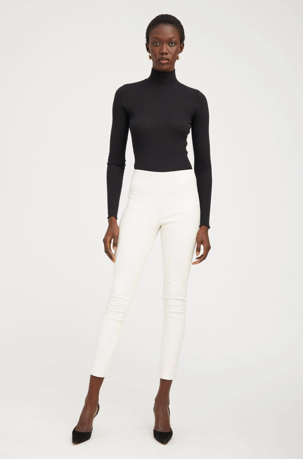 Morning Stretch Wrinkle Resistant Indoor Exercise Maternity Wear White Leather Ankle