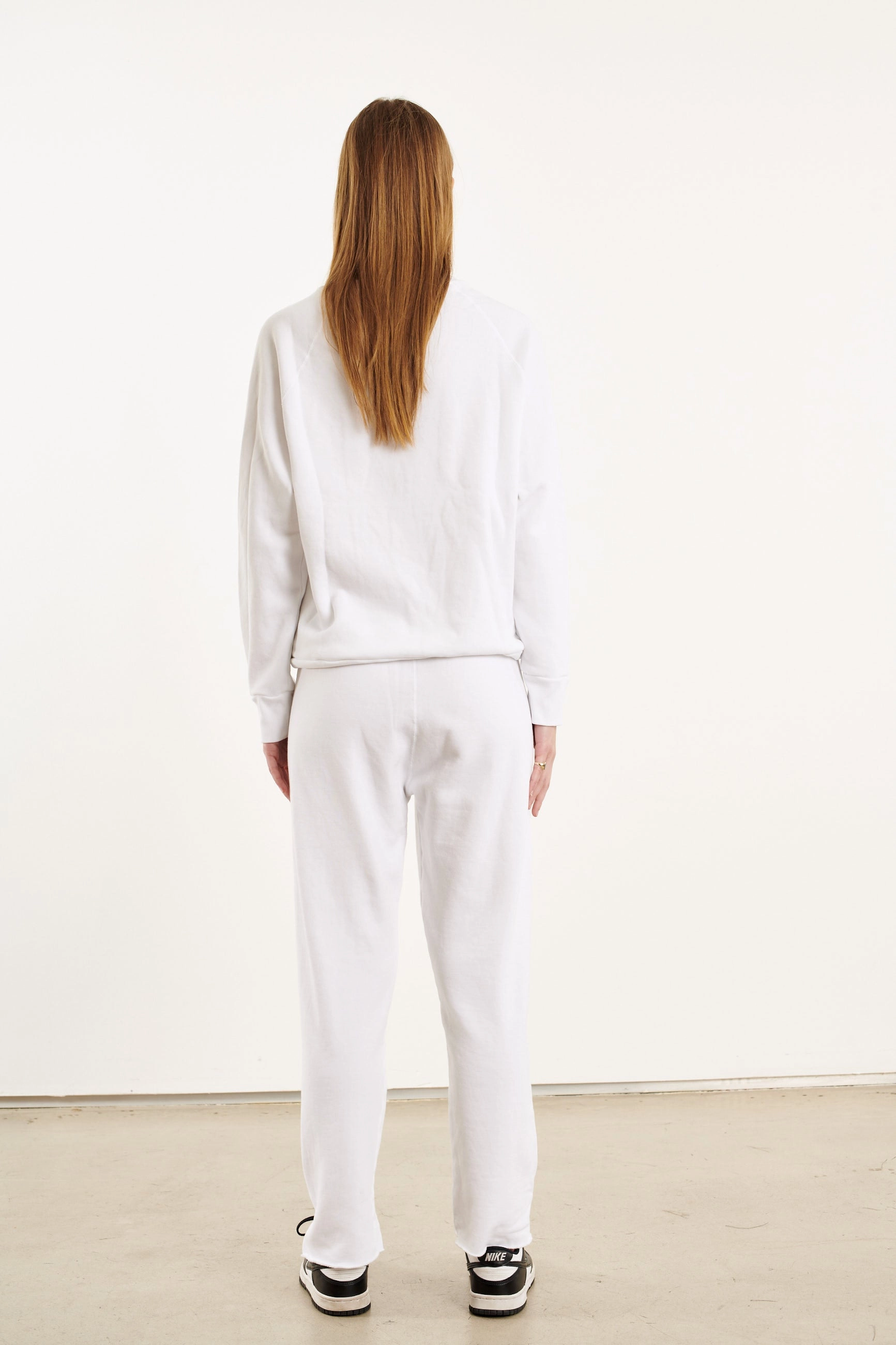 White Raglan Sweater Lightweight Blouse