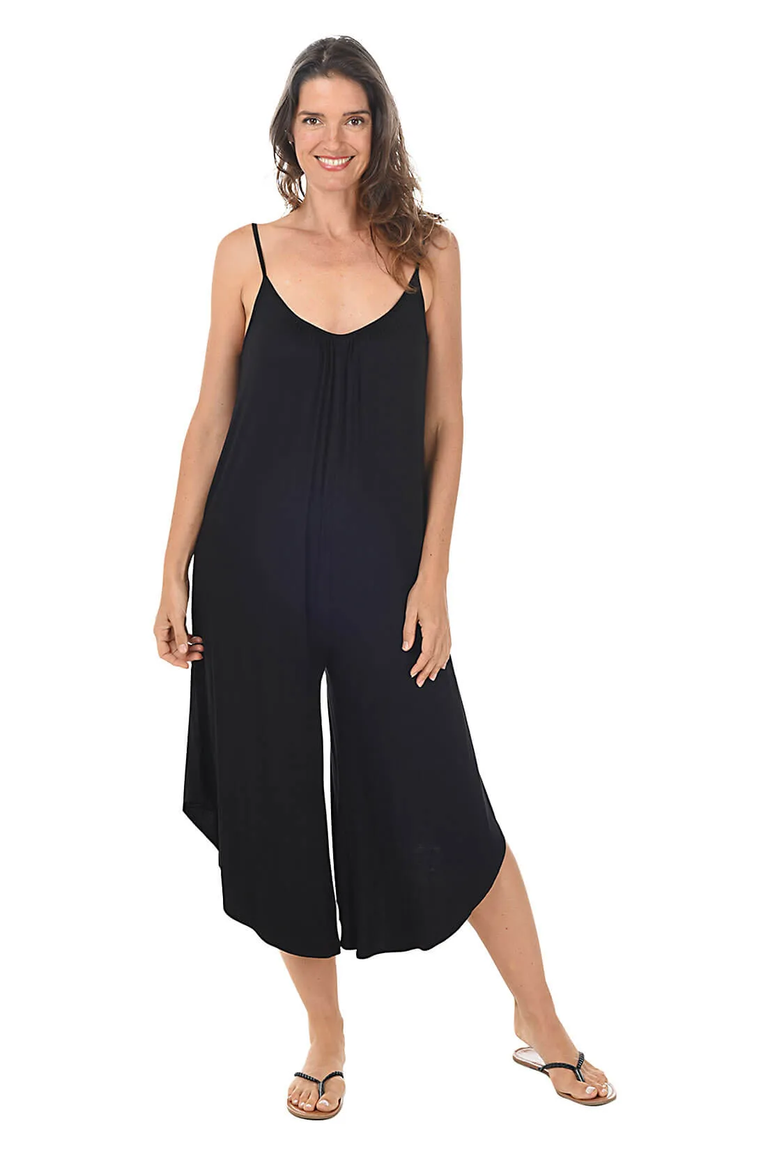 Wide Leg Jumpsuit Minimalist Fit Date Nightwear