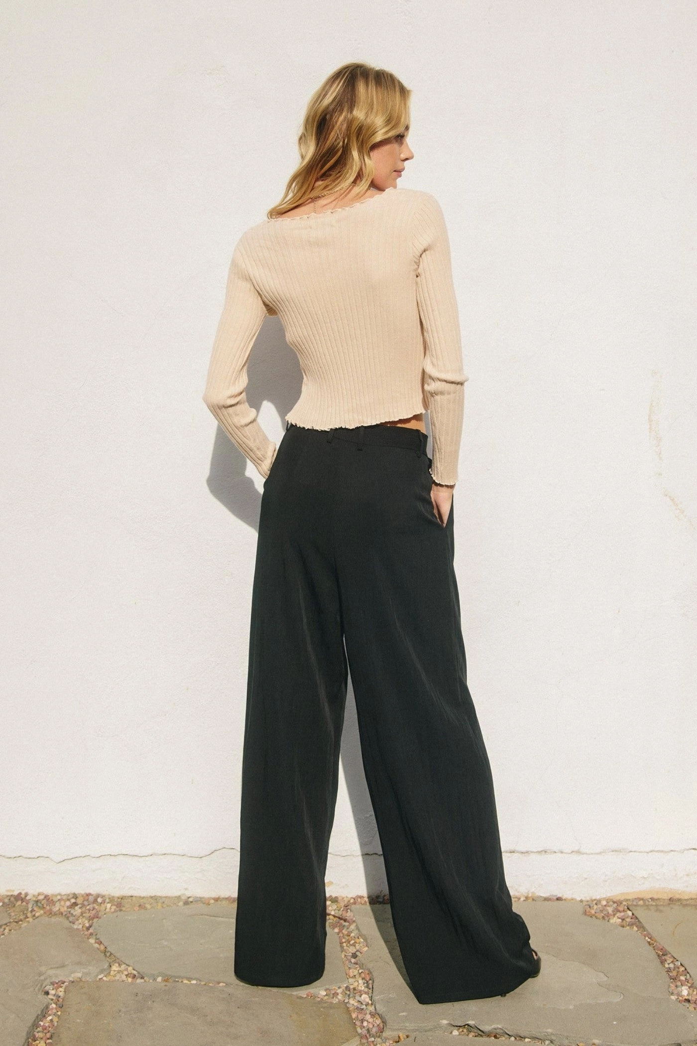 MILLIE WIDE LEG TROUSERS Slip Resistant SustainableManufacturing
