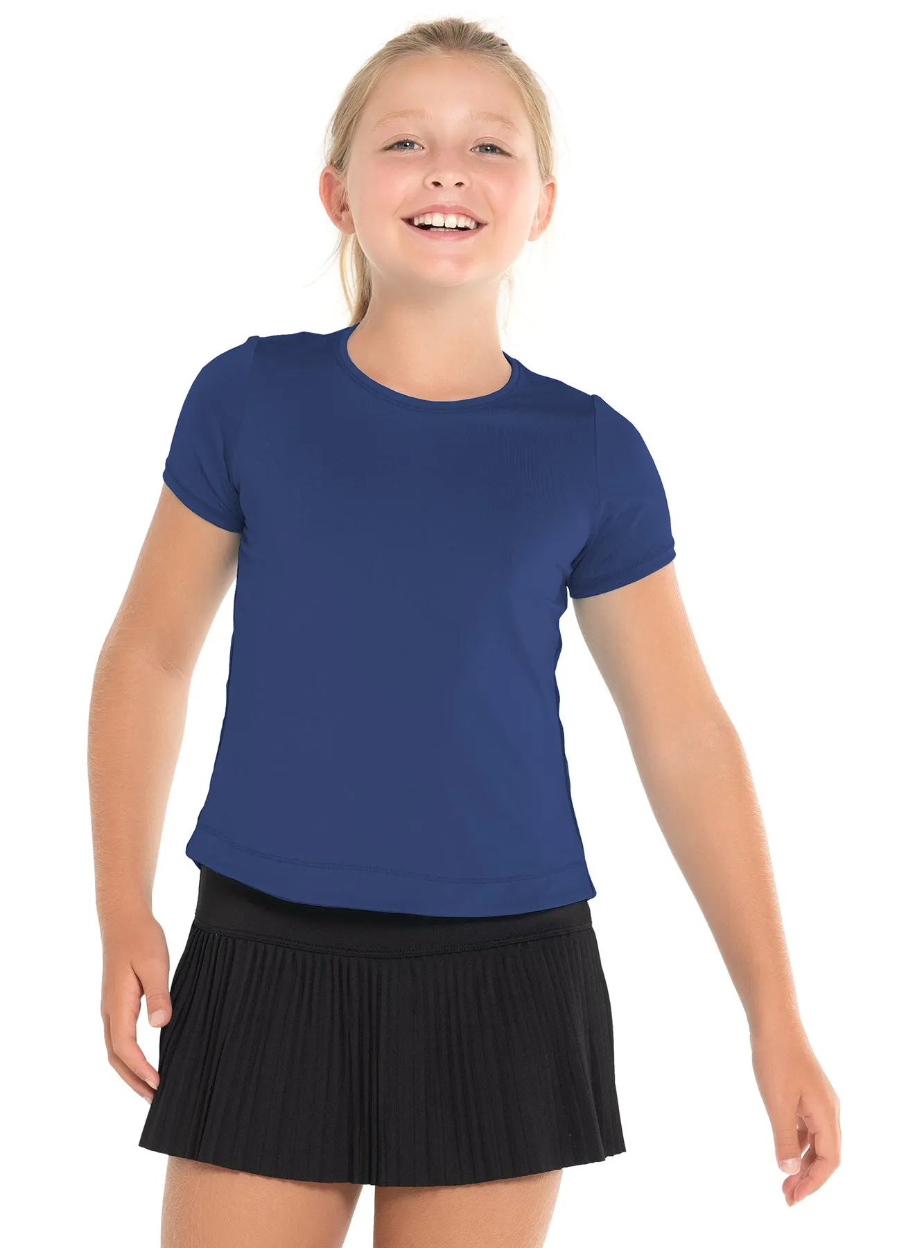 Dynamic High-Low Short Sleeve Stretch Knit Fabric