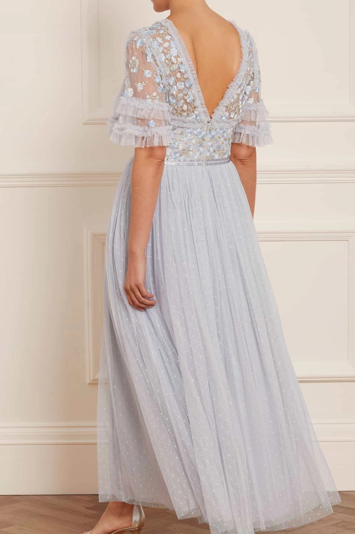 Stylish Fit Wildflower Ditsy Bodice Ankle Gown