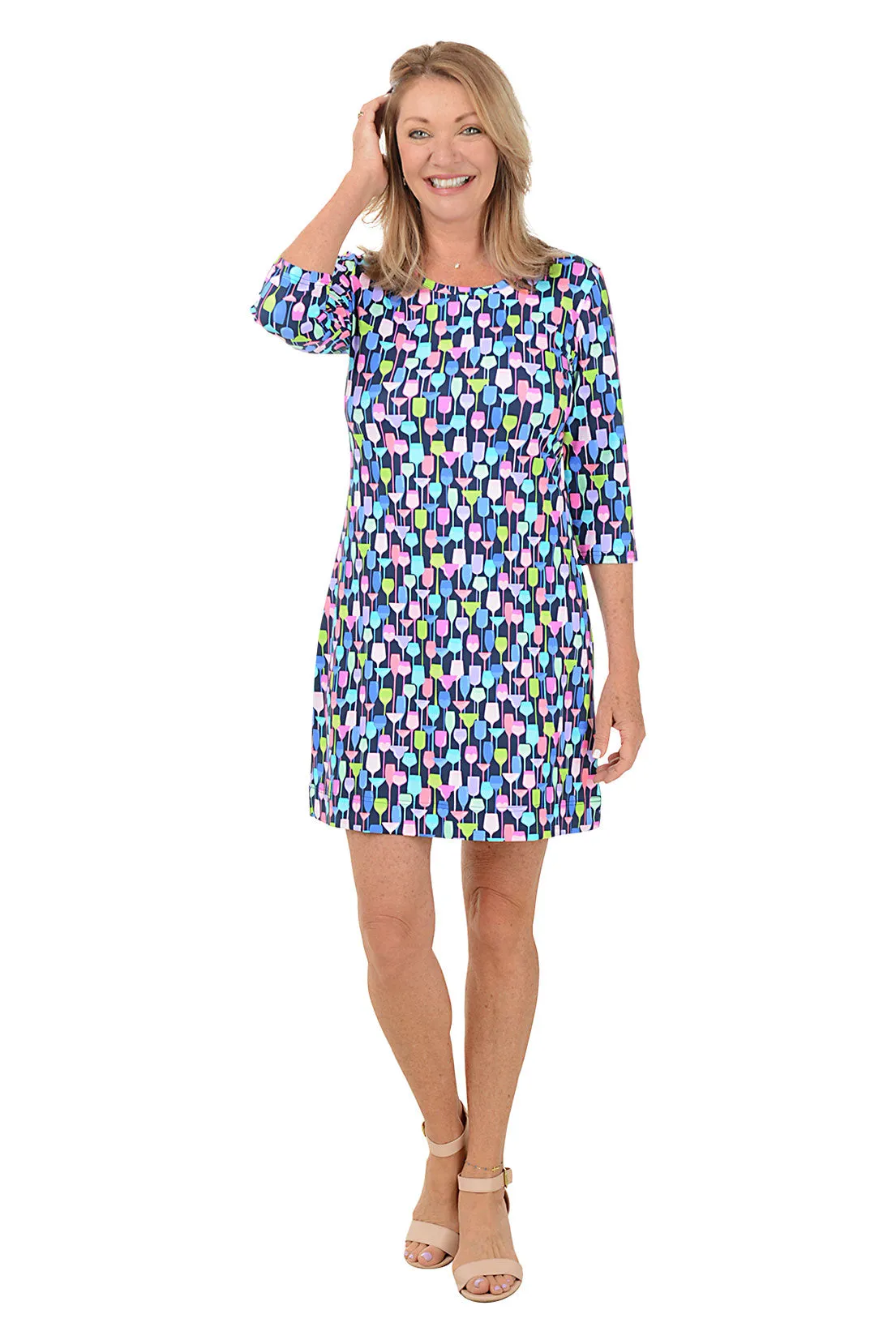 Quick-Dry Wine Glasses UPF50  Travel Dress