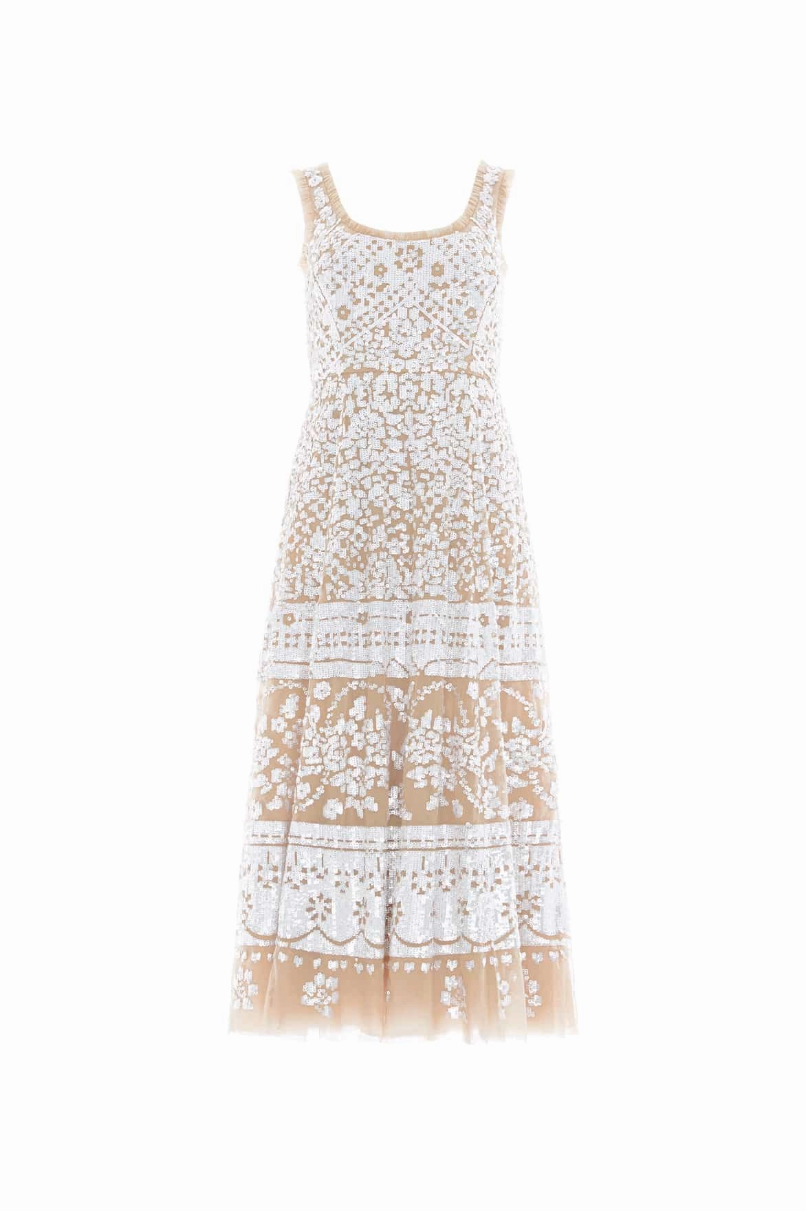 Piped-Edge Flattering Fit for All Aurora Scoop Neck Ballerina Dress