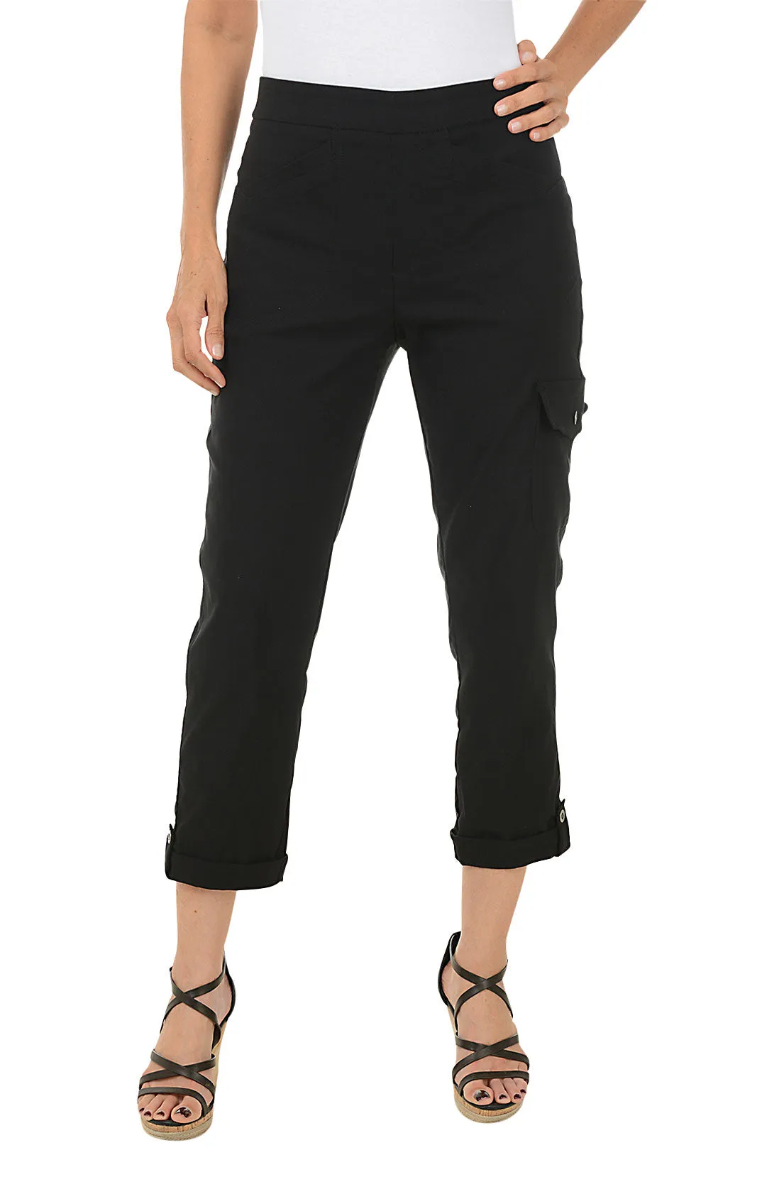 Pull-On Cargo Pocket Crop Pant Everyday Comfort Fit