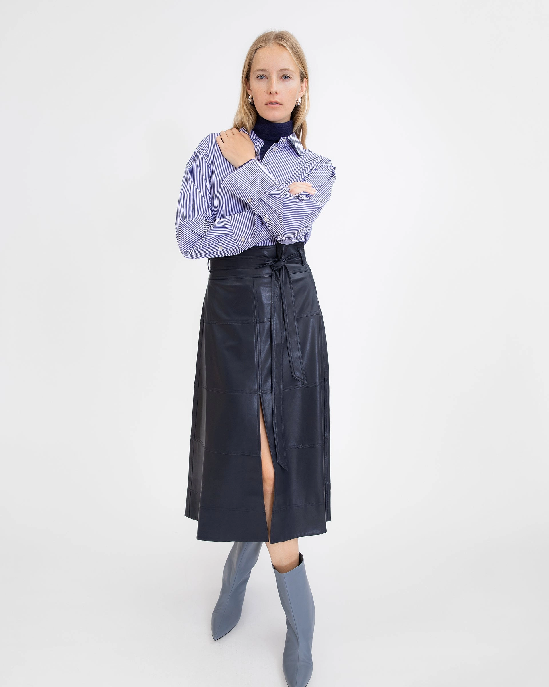 Body Fit Classic Cut Vegan Leather Hudson Skirt