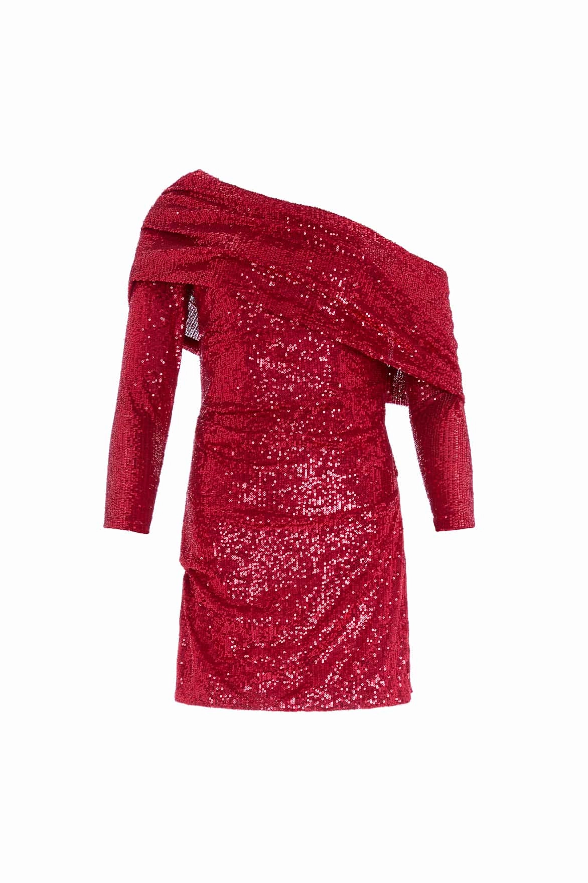 Nova One-Shoulder Micro Mini Dress Chic Mom Style focused