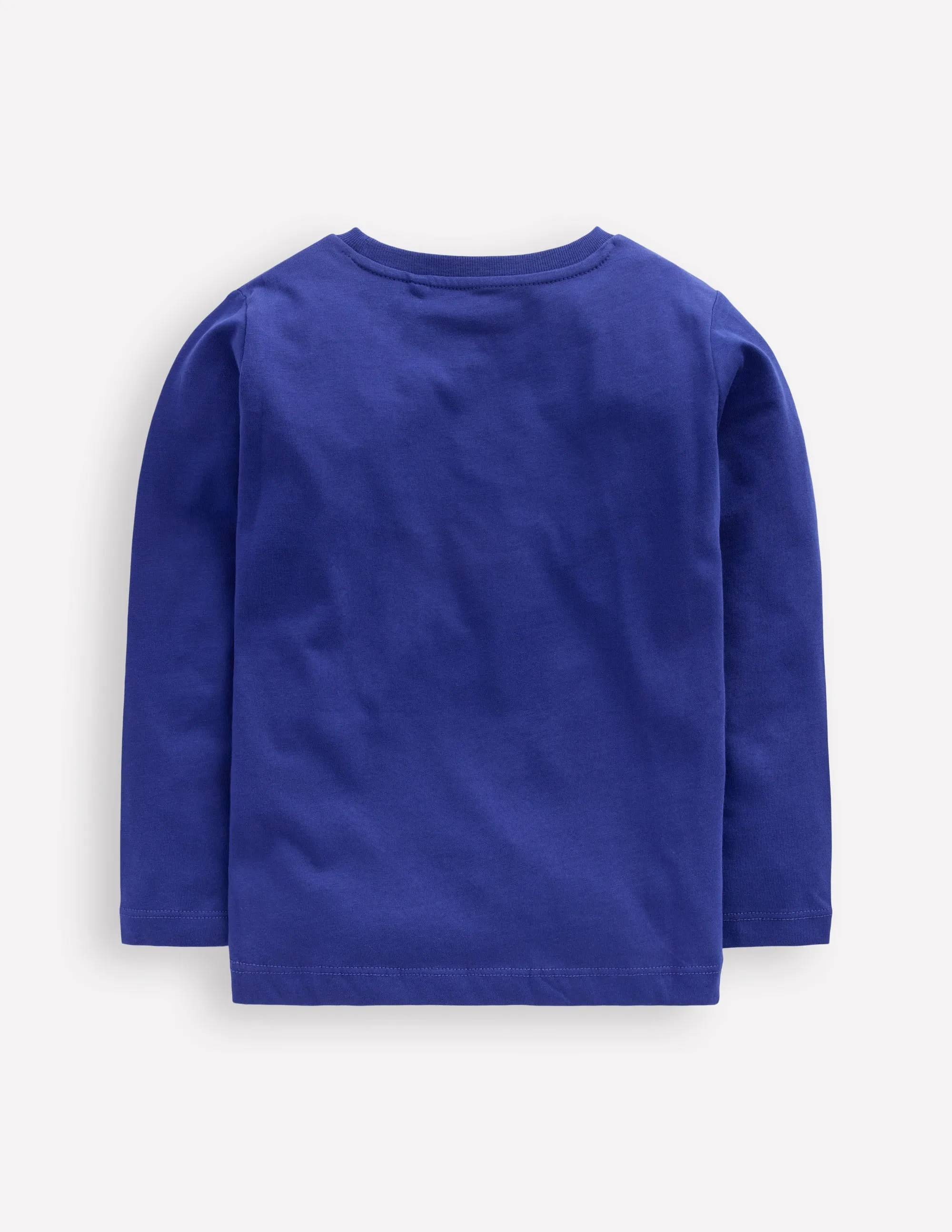 Long Sleeve Printed T-shirt-Sapphire Blue Vehicles Elegant Look AthleisureCompatible