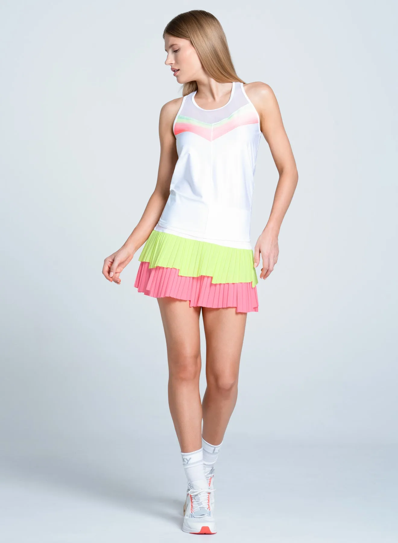 Sunset Spin Tie Back Tank HypoallergenicFibers Modern Look