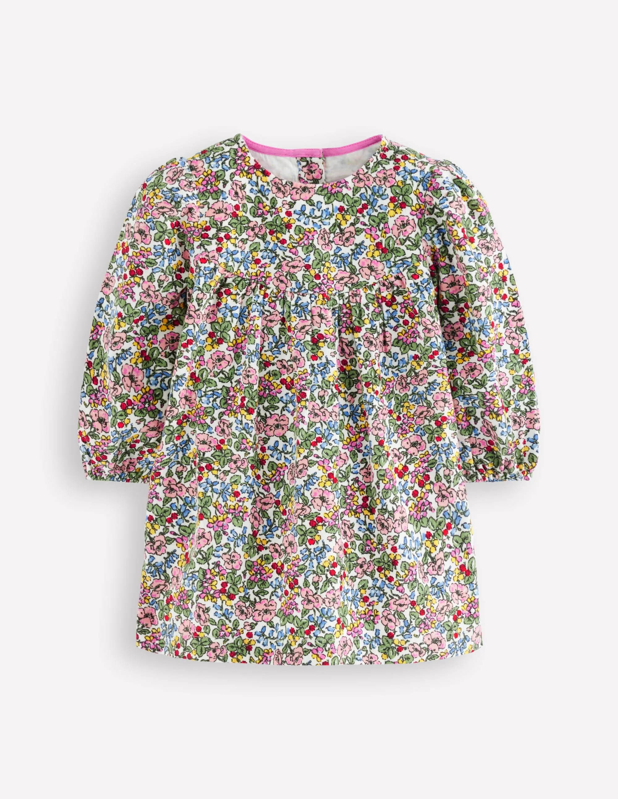 Layering Piece Euro Ease Yoke Detail Woven Dress-Coconut Berry Floral