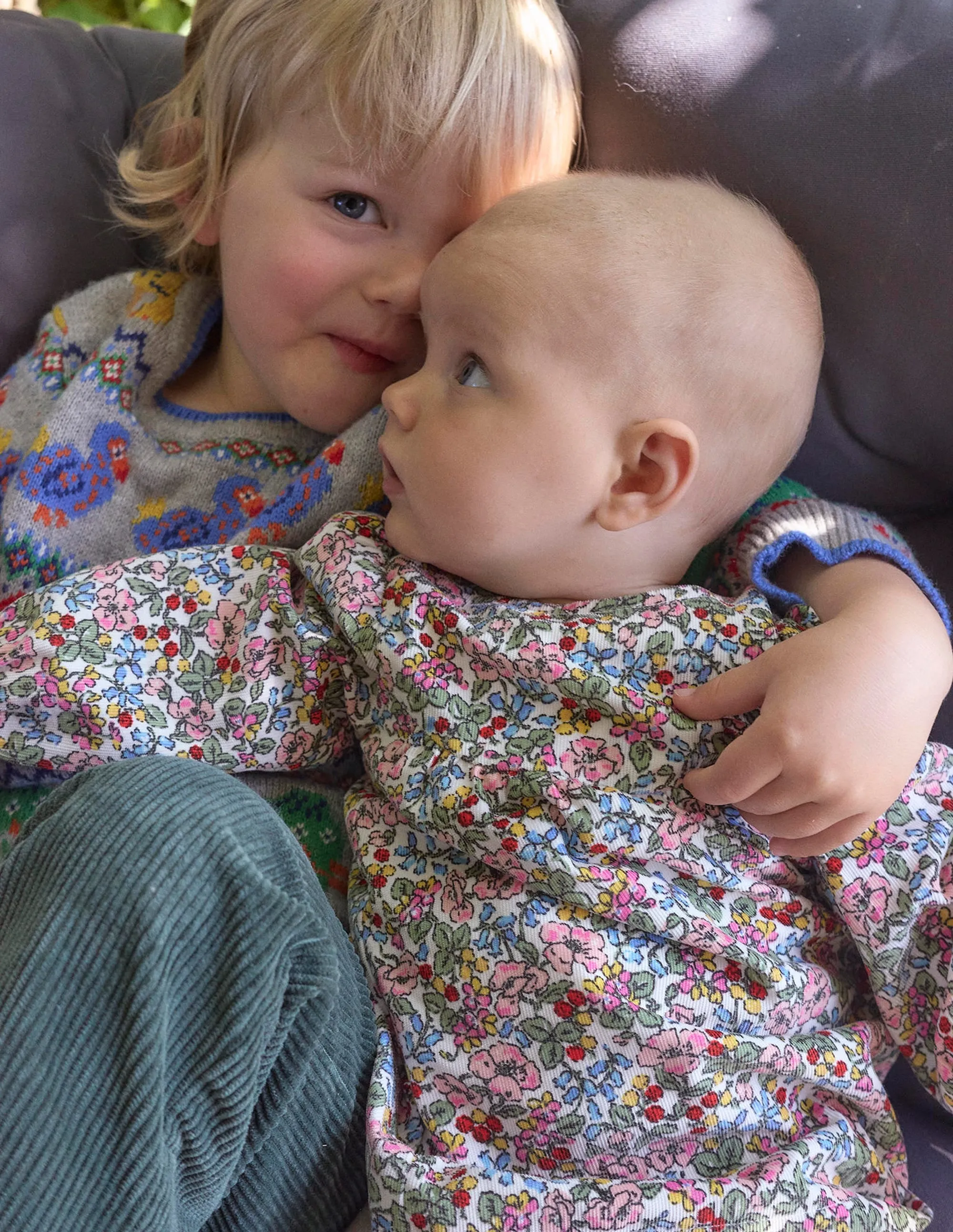 Fall Go Yoke Detail Woven Dress-Coconut Berry Floral