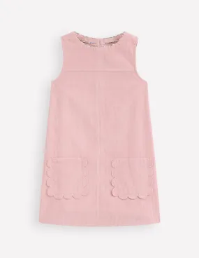 Relaxed Wear Practical work-to-play piece Saffy Cord Pinafore Dress-Vintage Pink