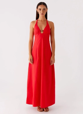 Zana Maxi Dress - Red