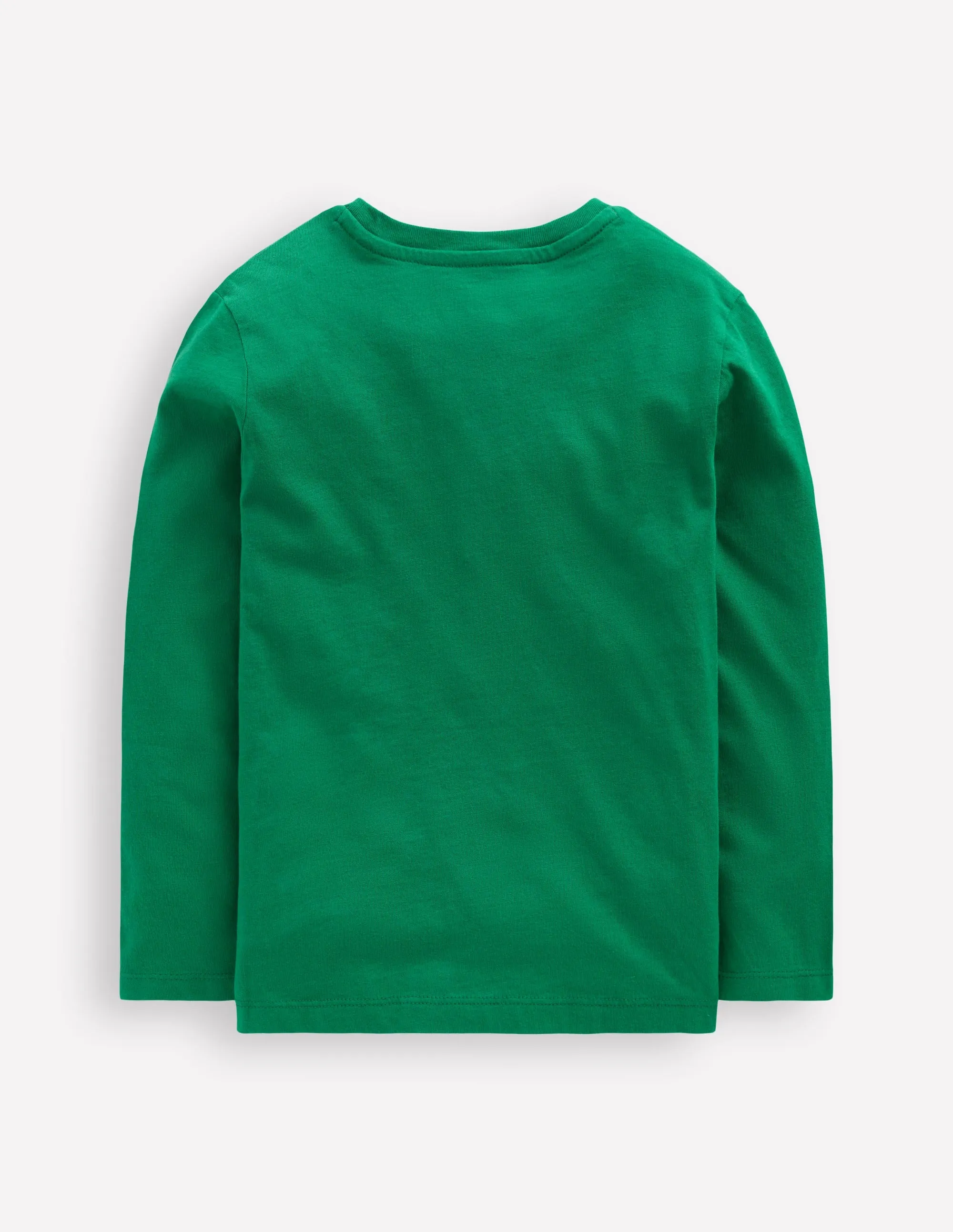 Stretch Woven Material HighCollar Design Zip Detail Appliqu T-shirt-Shady Green Fox