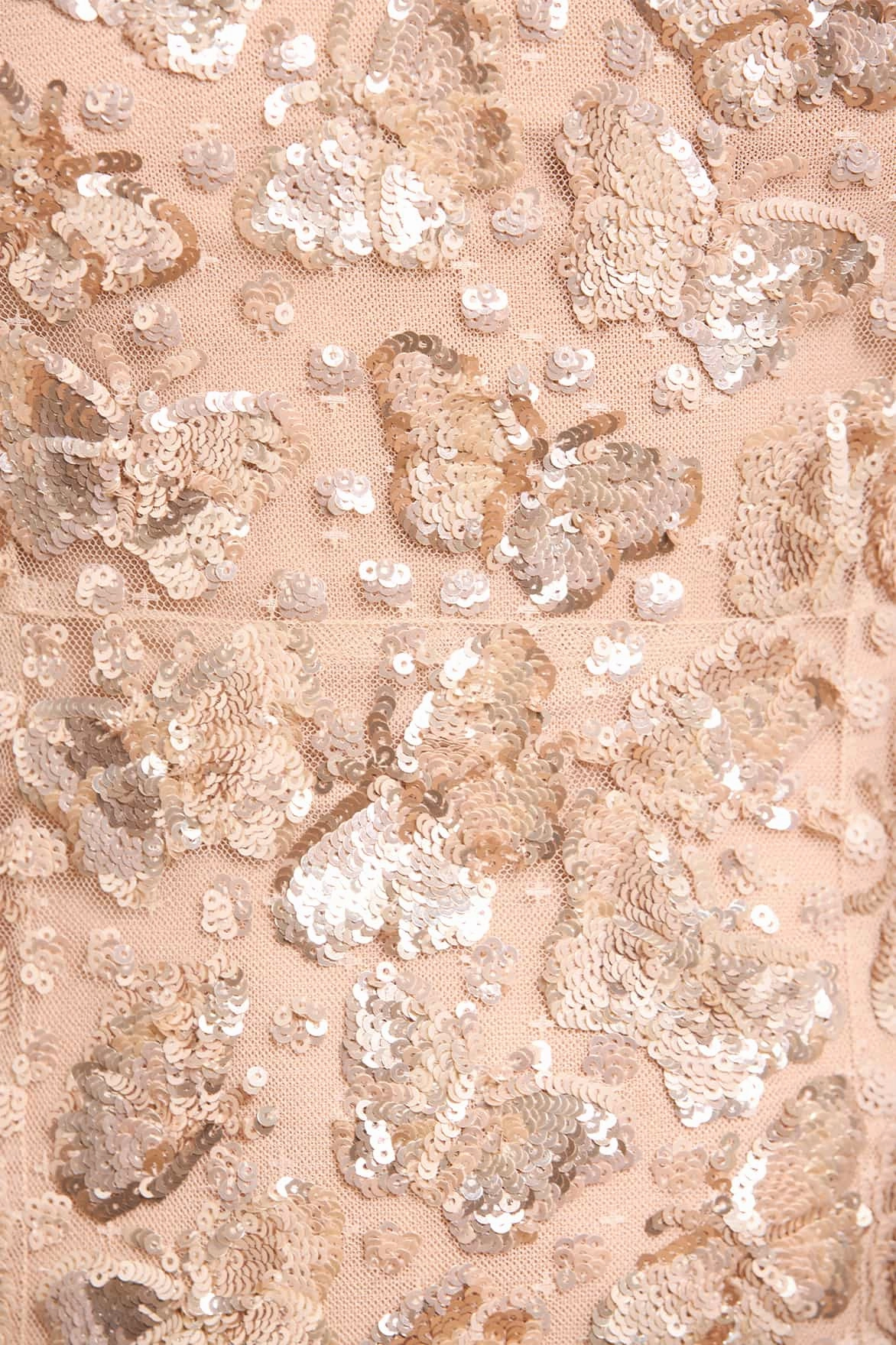 Feminine Mood Fall Layer Papillon Sheer Ankle Gown