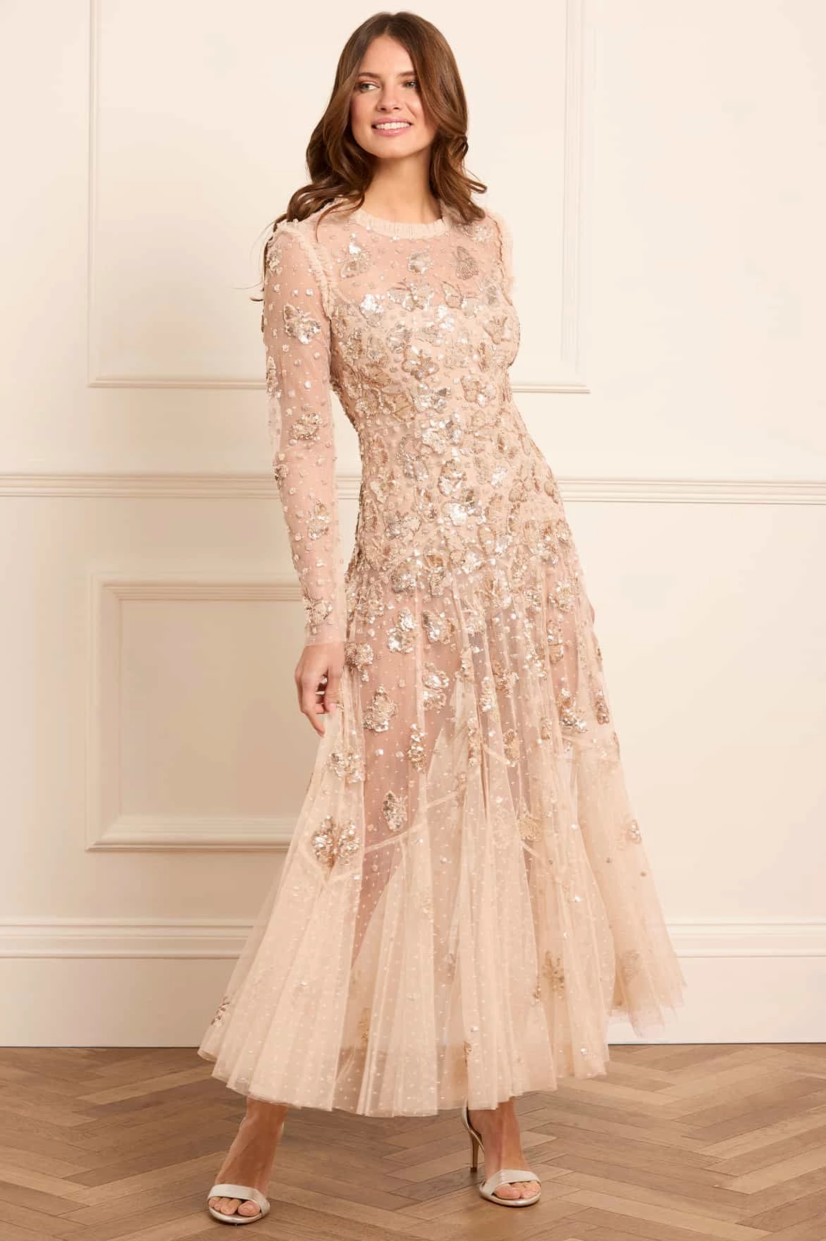 Love Energy Papillon Sheer Ankle Gown