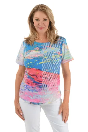 Zoey Curved Hem Tee Minimalist Design